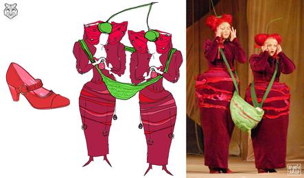 Countess Cherry Costume for the performance "Cipollino". Daria Held