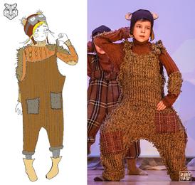 Costumes for the dance number "Hedgehogs and Bears". Daria Held
