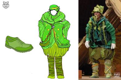 Costume Uncle Cabbage for the performance "Cipollino". Daria Held
